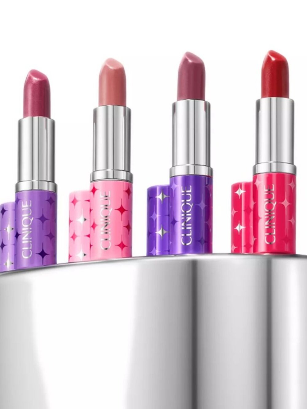 NEW Clinique 2 Full Size Longwear Lipsticks Nude Pop & Cherry Pop Set 0.13 oz